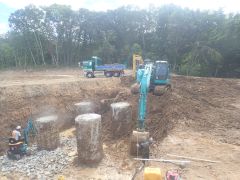 一般国道5号 仁木町 古別川橋橋台工事 7月-4