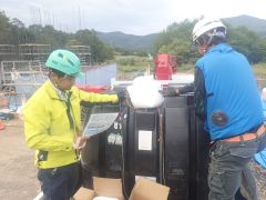 一般国道5号 仁木町 古別川橋橋台工事 9月-5