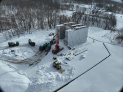 一般国道5号 仁木町 古別川橋橋台工事 12月-8